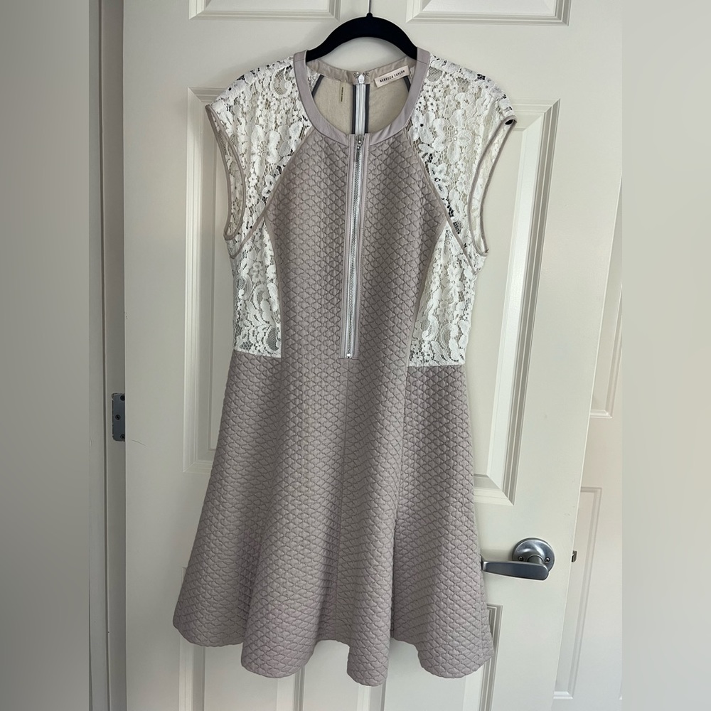 Rebecca Taylor Quilted Dress with Lace